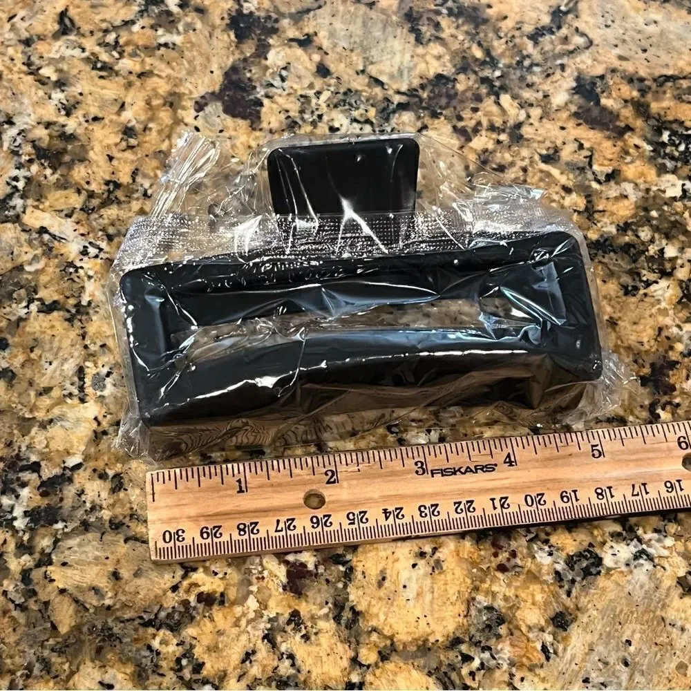 Oversized Square Claw Clip Large Matte Black Rectangle Hair Clip Thick Hair NWT